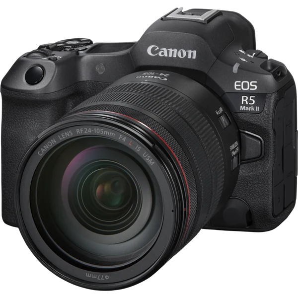 Canon EOS R5 Mark II with an RF lens — product photograph by Canon