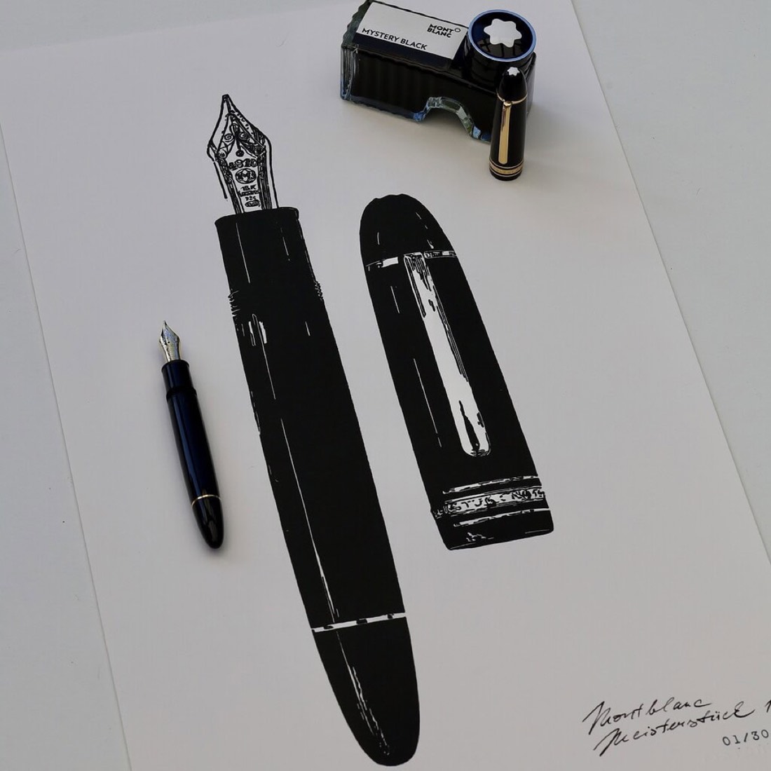 Linocut Full Montblanc Meisterstück 149