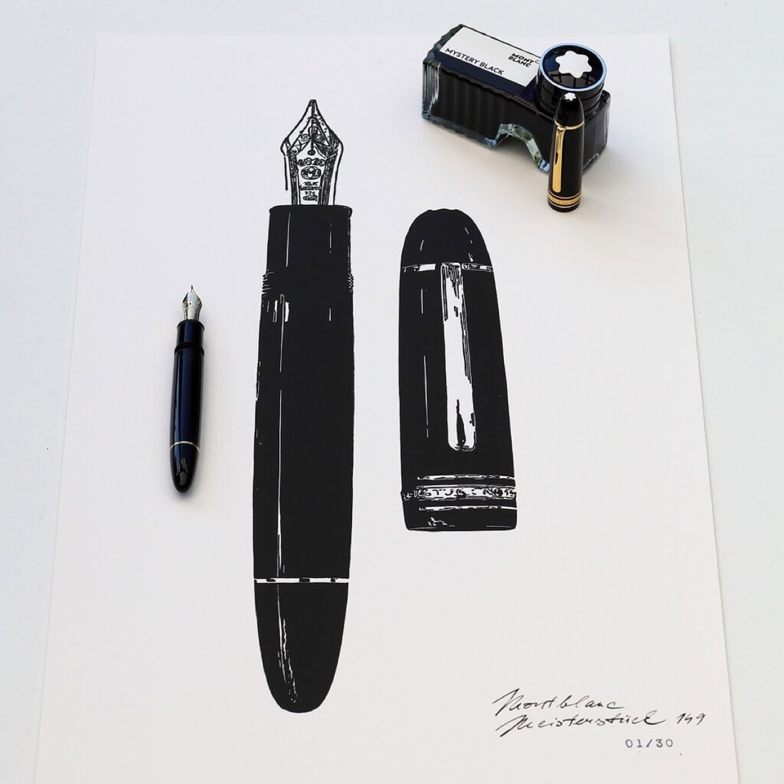 Linocut Full Montblanc Meisterstück 149