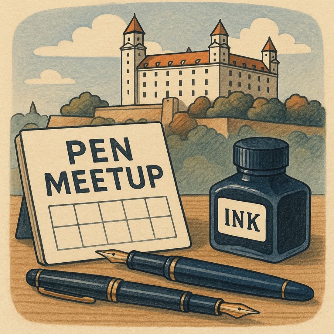 Fountain pen and handwritten paper