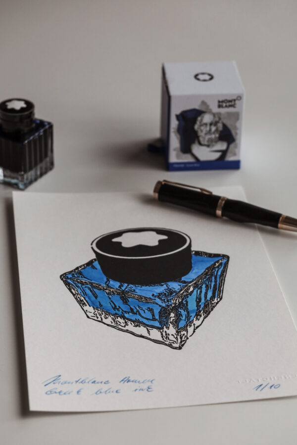 Linocut Montblanc Homer ink - Image 6