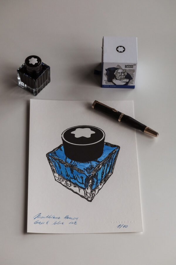 Linocut Montblanc Homer ink - Image 5